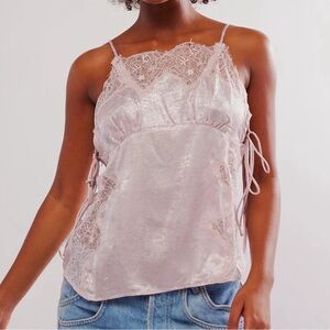 Free People Pink Lace Camisole